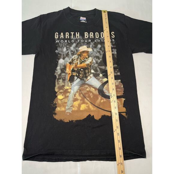 Hanes Mens Black Garth Brooks World Tour 2014-15 Concert T-Shirt Size Small - Picture 5 of 7